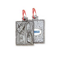 Solid Pewter Ornament (2"x 1.5" Noel Rectangle)